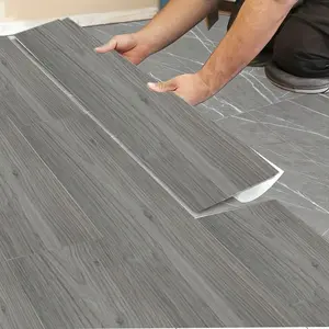 40-Piece Self-Adhesive Wood Grain Floor Stickers, Flooring, Waterproof PVC Floor Protection for Bedroom & Living Room, Durable Kitchen Renovation