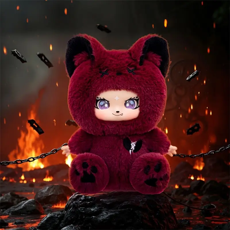 Kill the Wolf Plush Doll Blind Box, Werewolf Series Blind Boxes Stuffed Keychain, Kawaii Action Figures Collectible Toys Cute Soft Huggable Animals Charm Birthday Gifts Soft Cuddly Gift