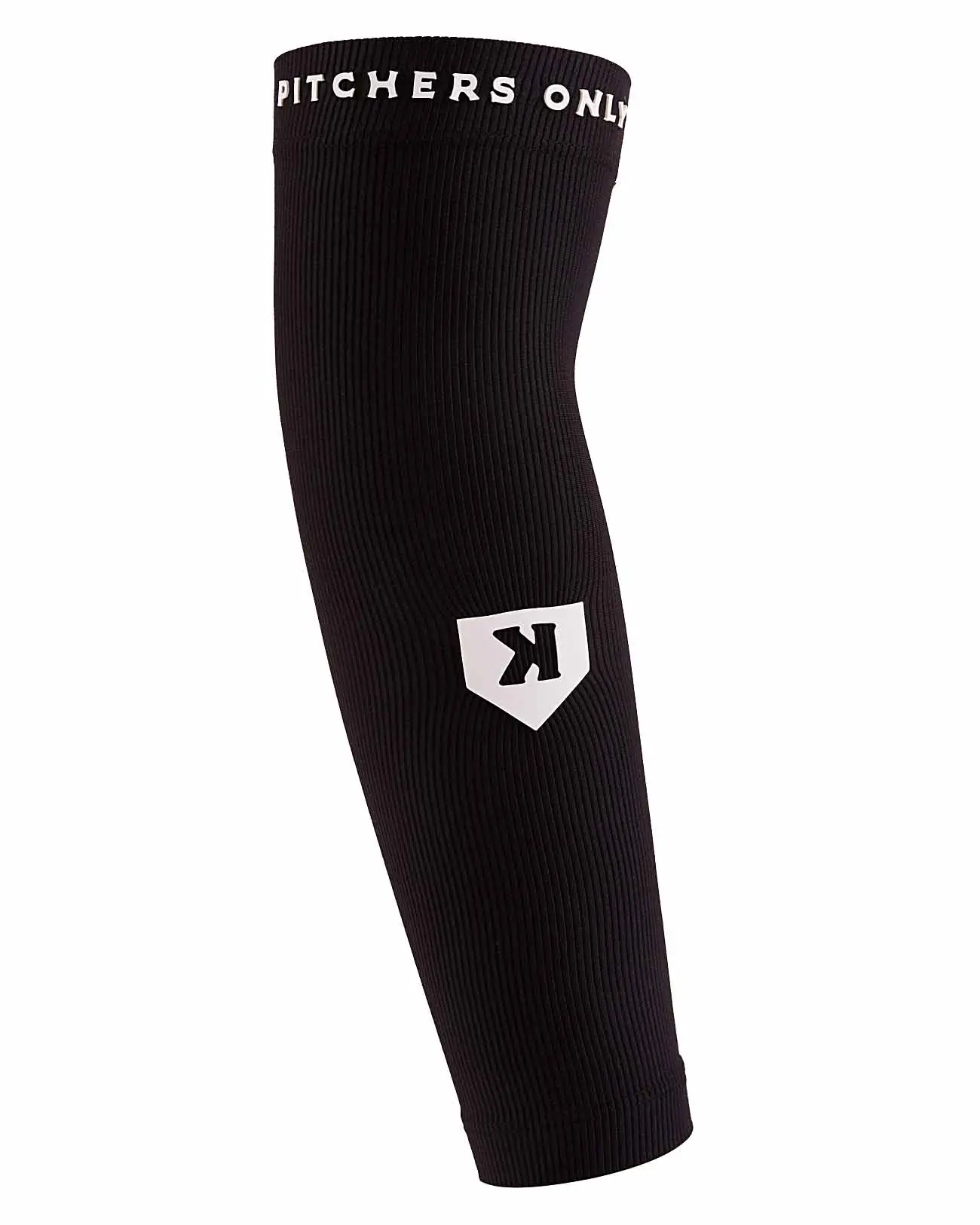 Baseball Pitcher Arm Sleeve, Pitchers Only Black, Graduated Compression, Moisture-Wicking Fit