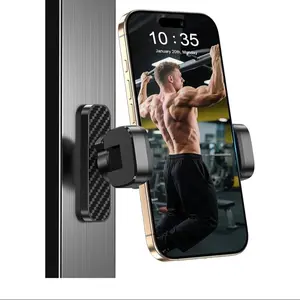 Magnetic Phone Holder for Gym - 360° Adjustable, Stable phone holders, Strong Portable Magnet Phone Mount for Workout Recording, Fitness Accessories, Compatible with Andriod Phone and iPhone 16/15/14/13/12, Gift for Men & Women