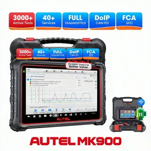 Autel MaxiCOM MK900 - 8" Wireless Diagnostic Tablet | 3000+ Active Tests, 40+ Services, CAN-FD & DoIP, Full System Scan