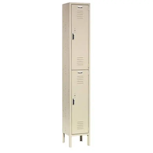 Global Industrial 652074TN 12 x 12 x 36 in. Double Tier Paramount Locker with 2 Door Ready to Assemble, Tan