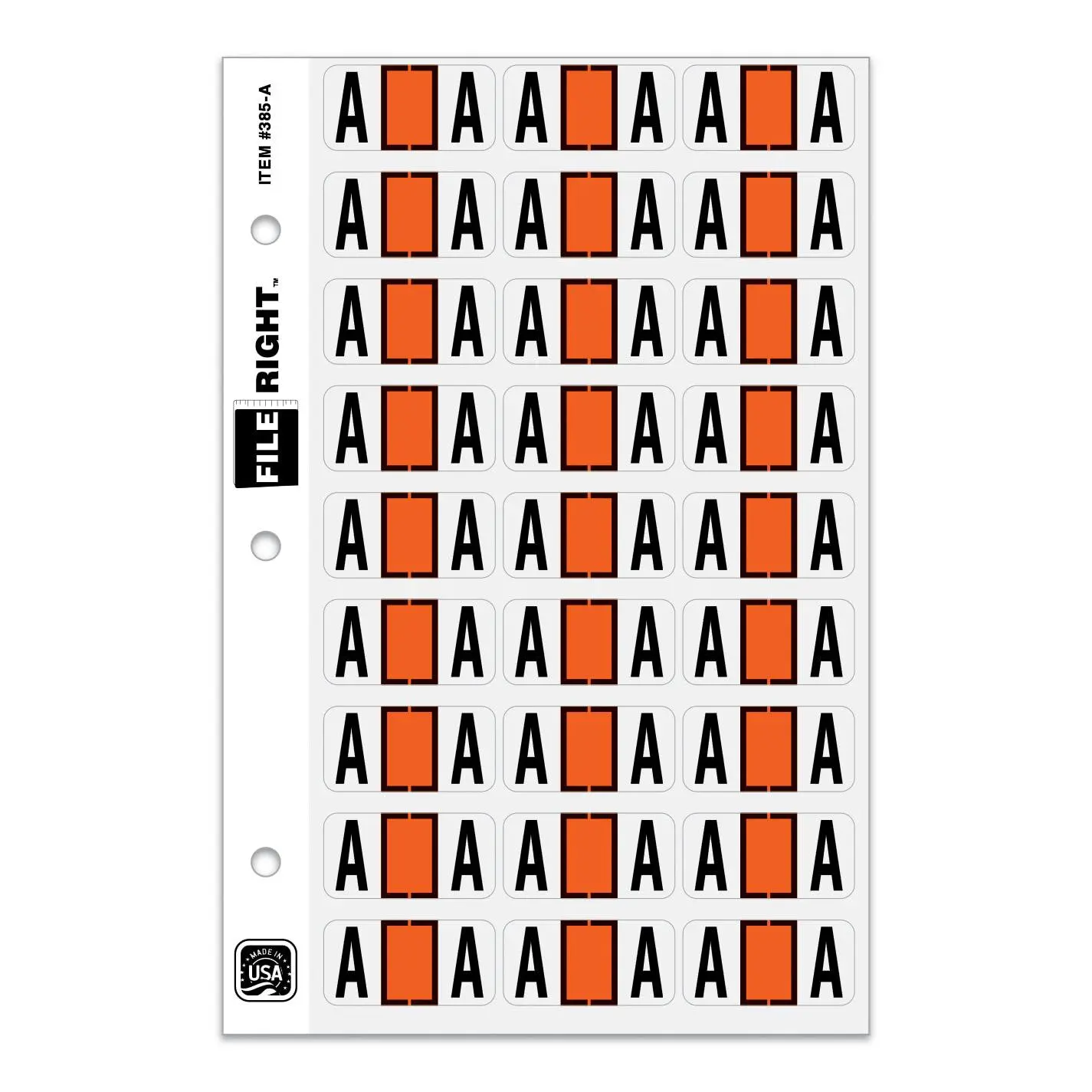 File Right Alphabet Labels Ringbook Set – 270 Durable Laminated Alphabet File Labels (A-Z + Mc) – 1-1/2" × 3/4" Premium Adhesive Labels for Automotive & Office Filing Systems