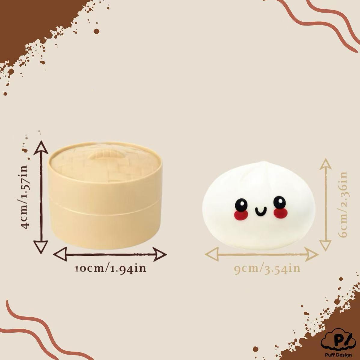 Big Dumpling Squishy Random, 1 Piece Kawaii Squishies, Mystery Bun Fidget Toy, Soft TPR Stress Relief Toy, Random Style Unboxing Surprise, Valentine's Day & Easter Gifts, Ideal for Kids' Exchanges