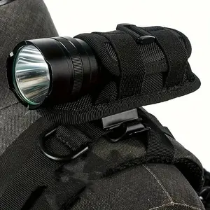 Tactical Flashlight Holster, 1 Count 360° Rotatable Waist Clip, Durable Nylon Flashlight Holder, Suitable for Hunting & Fishing Work Travel【No Torch】