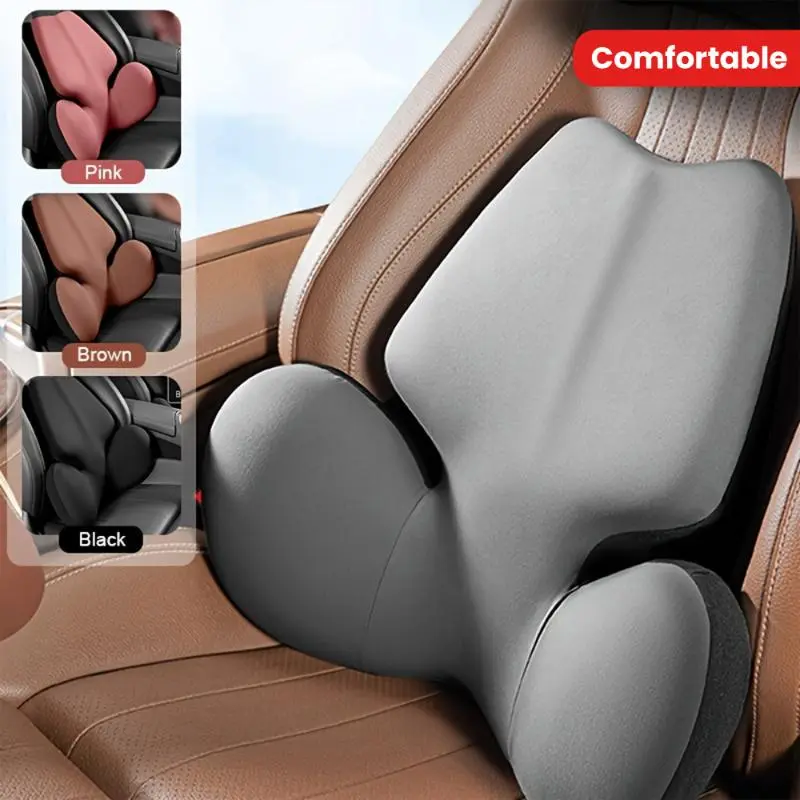 1pc Memory Foam Car Lumbar Support Waist Cushion For Driving or Office, Automotive Seat Waist Support For Longer And Comfortable Sitting