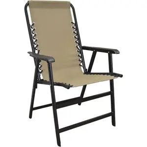 Infinity Suspension Portable Folding Sports Chair w/Bungee Suspension and Textaline Fabric, 300 Pound Weight Capacity