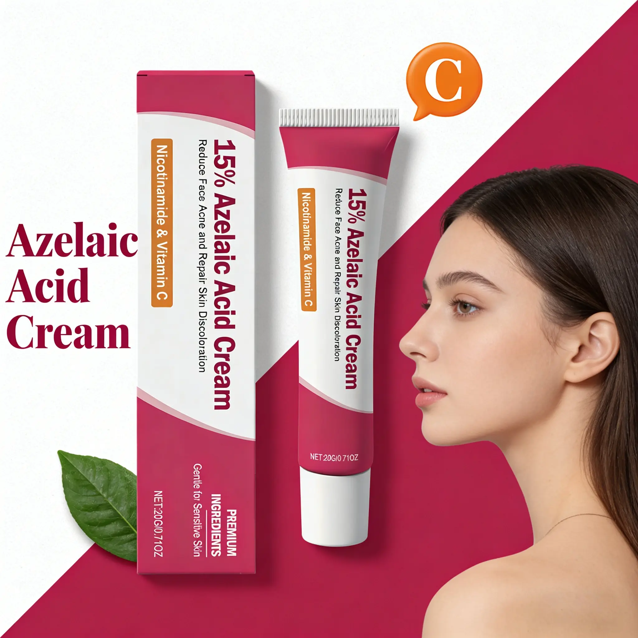 Acne Clear Cream - Acne Care Cream, Acne Clearing Oil Control Blemish Reducing Niacinamide Salicylic Acid Tea Tree Face Cream, Acne Treatment Cream