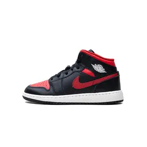 Jordan 1 Mid GS "Black Summit White Varsity Red" DQ8423 067