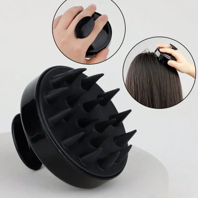 Silicone Scalp Massager Brush, Scalp Scrubber, Shower Hairbrush, Spa Brush, Soft Head Cleaning Massage Tool, Travel Essential, Beauty & Grooming Accessories, Shower Bath Tool