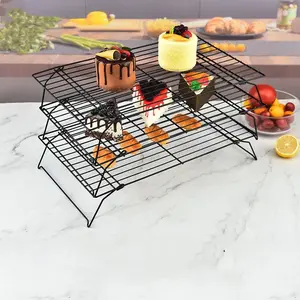 Stainless Steel Foldable Cooling Rack Set, 1/3 Piece Baking Cooling Tray, Kitchen Baking Tools, Kitchen Accessories, Model Xinghao
