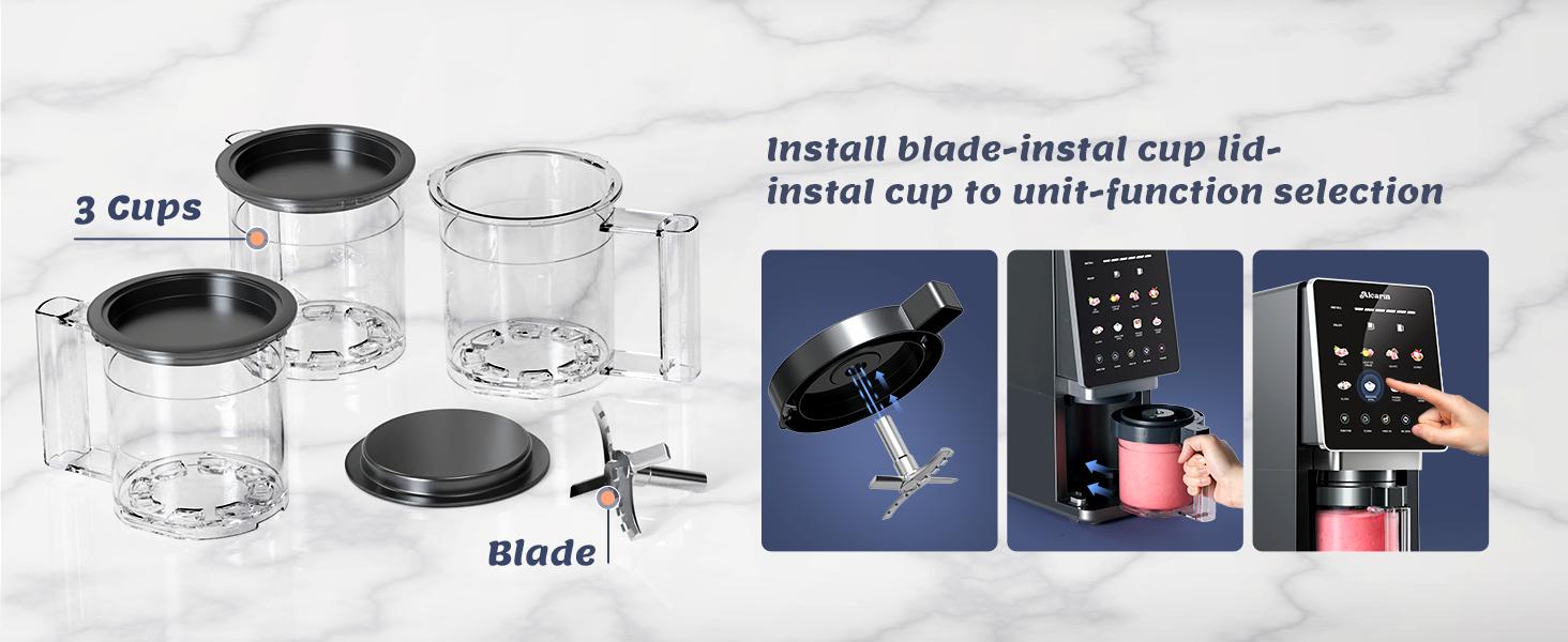 Electric Ice Cream Maker Machine for Homemade, Frozen Treat, Gelato, Yorgurt, Sorbet, Mix-in & More, 10 One-Touch Programs with 3 Pints, Keto, Vegan, Dairy-Free Options