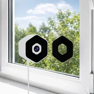 Seckun Fish Observation Ready 3MP 2K Window Security Camera Indoor WiFi 2.4GHz AI Color Night Vision Motion Detection Auto-Focus Easy Install 24/7 Recording - Monitoring, Card