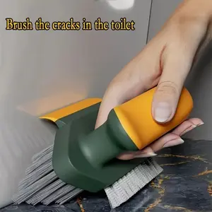 3-In-1 Multi-Function Cleaning Brush Hard Bristle Scrub Brush With Gap Brush T-Handle Grout Cleaner For Bathroom Kitchen Window, Multifunctional