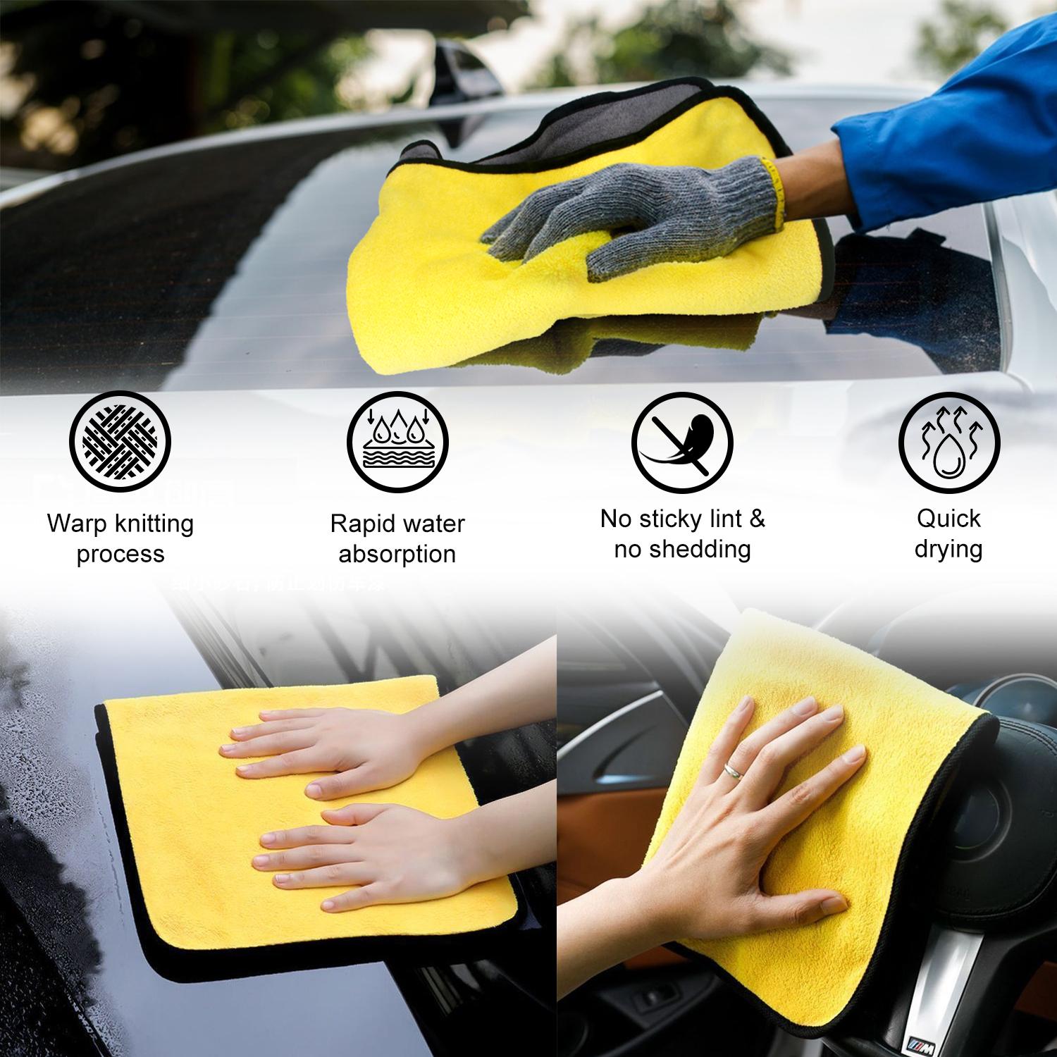 Microfiber Car Towels: Ultra-Absorbent, Lint & Scratch Free Detailing Cloths for Auto & Home Cleaning.