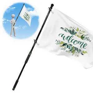 Portable Flagpole, 7 Feet Flagpole for Outdoor 3x5 Flags, Handheld Flagpole Kit, Ideal for Portable Use, Parades, Guides