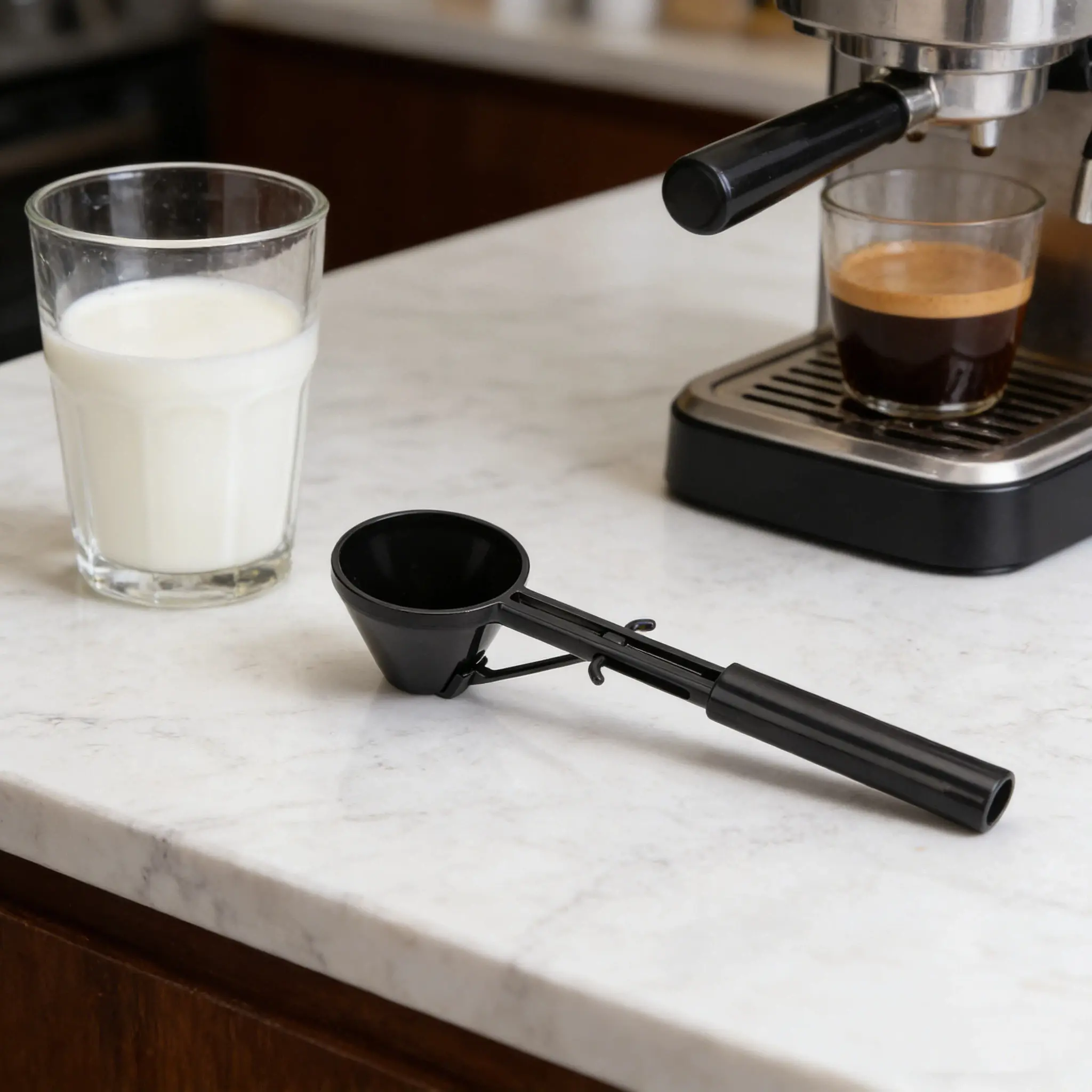 2-in-1 Easter Coffee Scoop Funnel - 10ml Food Grade Measuring Tool, Non-Slip Handle Powder Filler for Reusable Pods, Coffee & Tea Kitchenware for Easy Filling