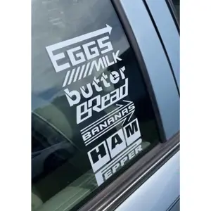 Car sponsor shopping grocery getter list funny car sticker decal
