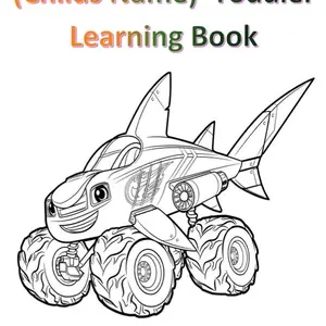 (Completed Ship and Play Book)- Personalized Reusable Toddler Learning Book | Morning Menu | Custom Name, Birthday, Cover Coloring Page + 30 Educational Activities | Tracing, Counting, Shapes, Colors, Alphabet, Money, and More