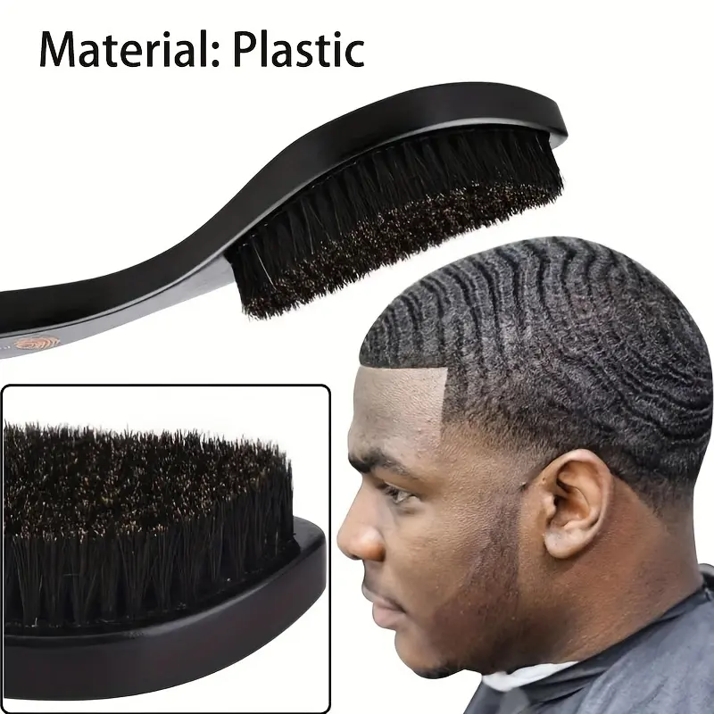[Curly Hair Wave Brush] Professional Curly Hair Wave Brush for Men | ABS Plastic Handle & Nylon Bristles, Defined Curls & Voluminous Waves, Gentle Detangling for All Hair Types - Salon & Home Use, Durable Ergonomic Hairbrush