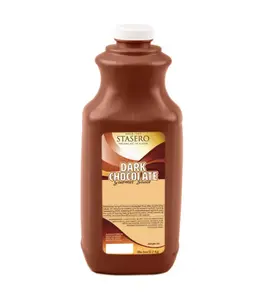 Stasero Dark Chocolate Sauce 5lbs 8oz 2.5 Kg Rich Intense Flavor Creamy Chocolaty Ideal for Coffee Drinks Milkshakes Dessert Toppings