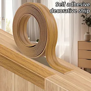 Flexible Wood Grain Self-Adhesive Corner Strip, 3m X 4cm Anti-Collision Tape, Wall Corner Protector, Floor, Window, Door, Ceiling, Counter