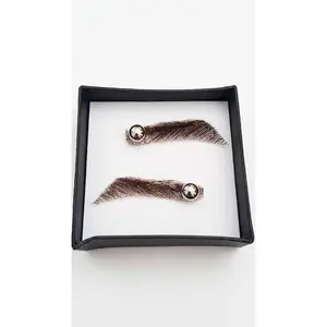 Real Hair Black Eyebrows Lace Based Waterproof Handmade Crocheted Human Hair Eyebrow Extensions for Men | Zebaish Wigs & Extensions