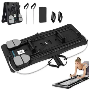 300LBS Load Foldable Pilates Board, Ab & Core Fitness Equipment for Full Body Home Exercise