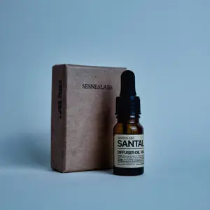 sesneslabs Santal Diffuser Oil Niche Scent, Essential Oils Blend for Ultrasonic Diffuser Scent Projects(.33 oz/10 ml) Ceramic Aroma Freshener Scented Perfume Fragrance