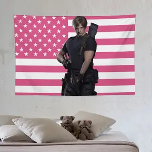 Leon Kennedys American Flag Tapestry Hippie Home Decor Aesthetics Wall Hanging Bedroom Dorm Background Cloth Birthday Gift 72
