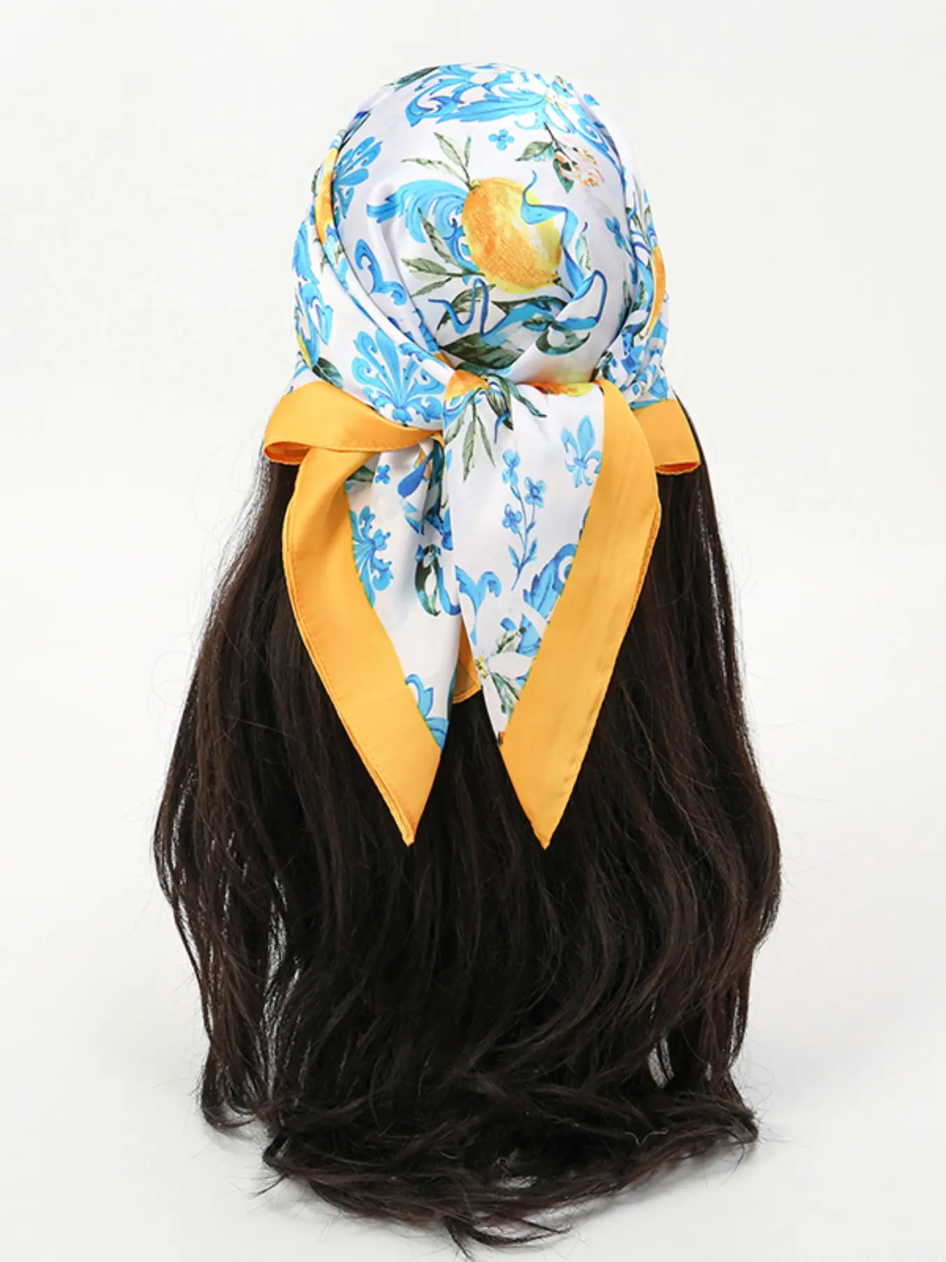 Women\'s Hair Scarf - Mustard Floral Bandana Yellow Floral Bandana Head Accessory | Bandana – motelrocks  main image 3
