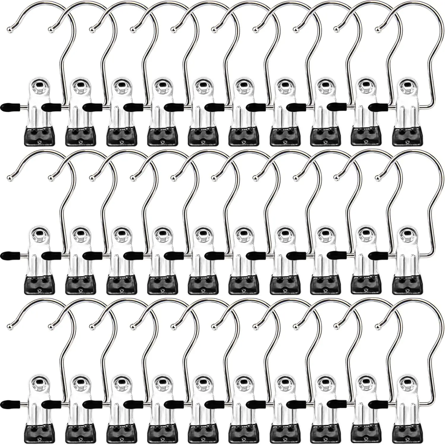 20 Pack Boot Hangers Clips Laundry Hooks Hanging Clips Clothes Pins Closet Hanger Organizer Clamps Socks Towel Clips Heavy Duty Clothespins Bulk Hanger Clips for Closet Travel Pants Socks Handbags