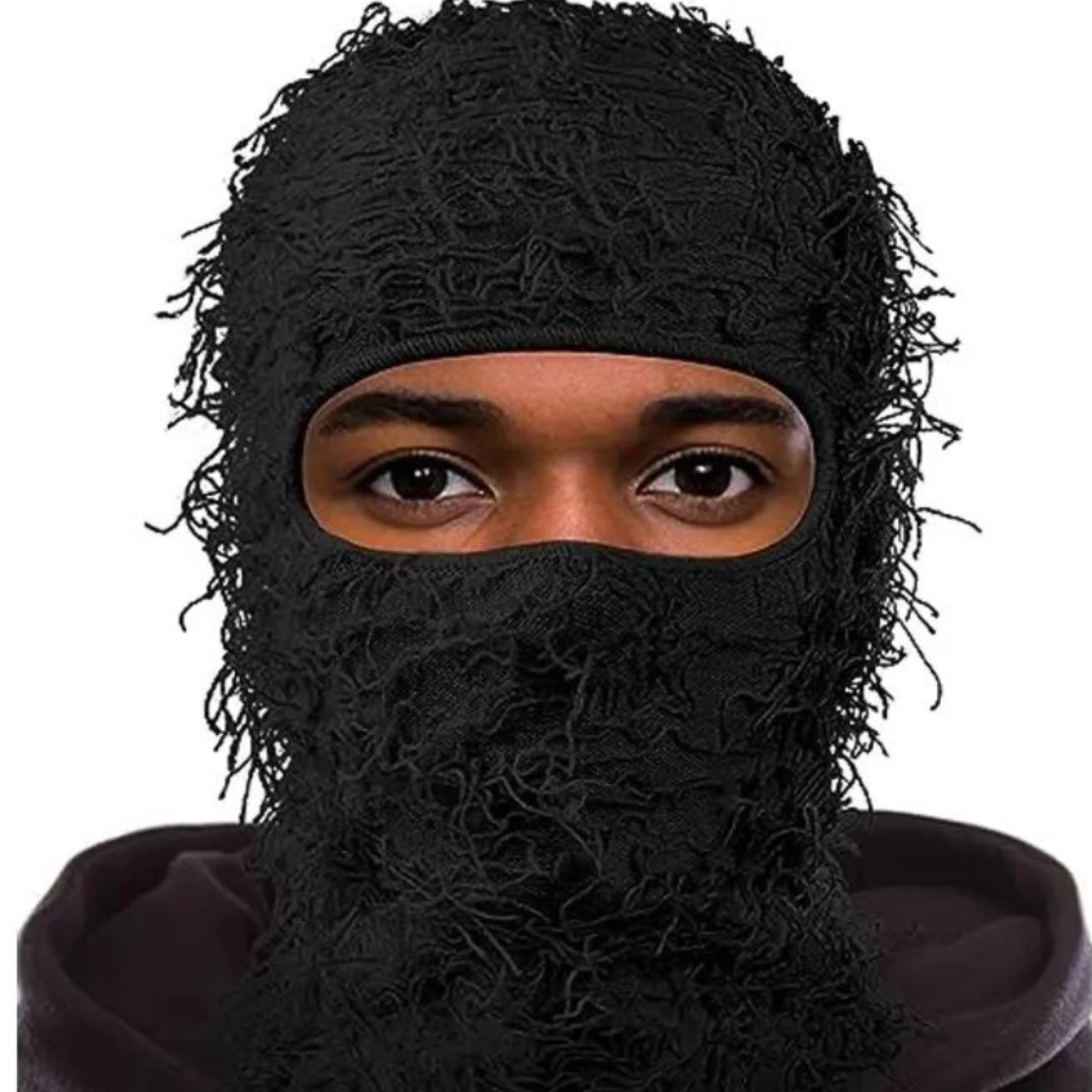 Black Yeat Distressed Balaclava Ski Mask