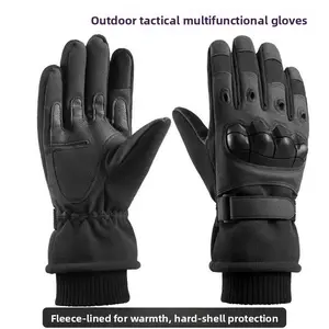 Winter tactical gloves men's thickened warm touch screen cold and windproof outdoor training motorcycle cycling gloves