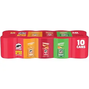 Pringles Potato Crisps Chips, Lunch Snacks, Variety Pack, 13.7oz Pack (10 Cans)