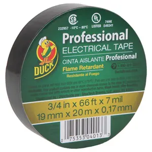 Duck 667 0.75 in. Black Professional Electrical Tape