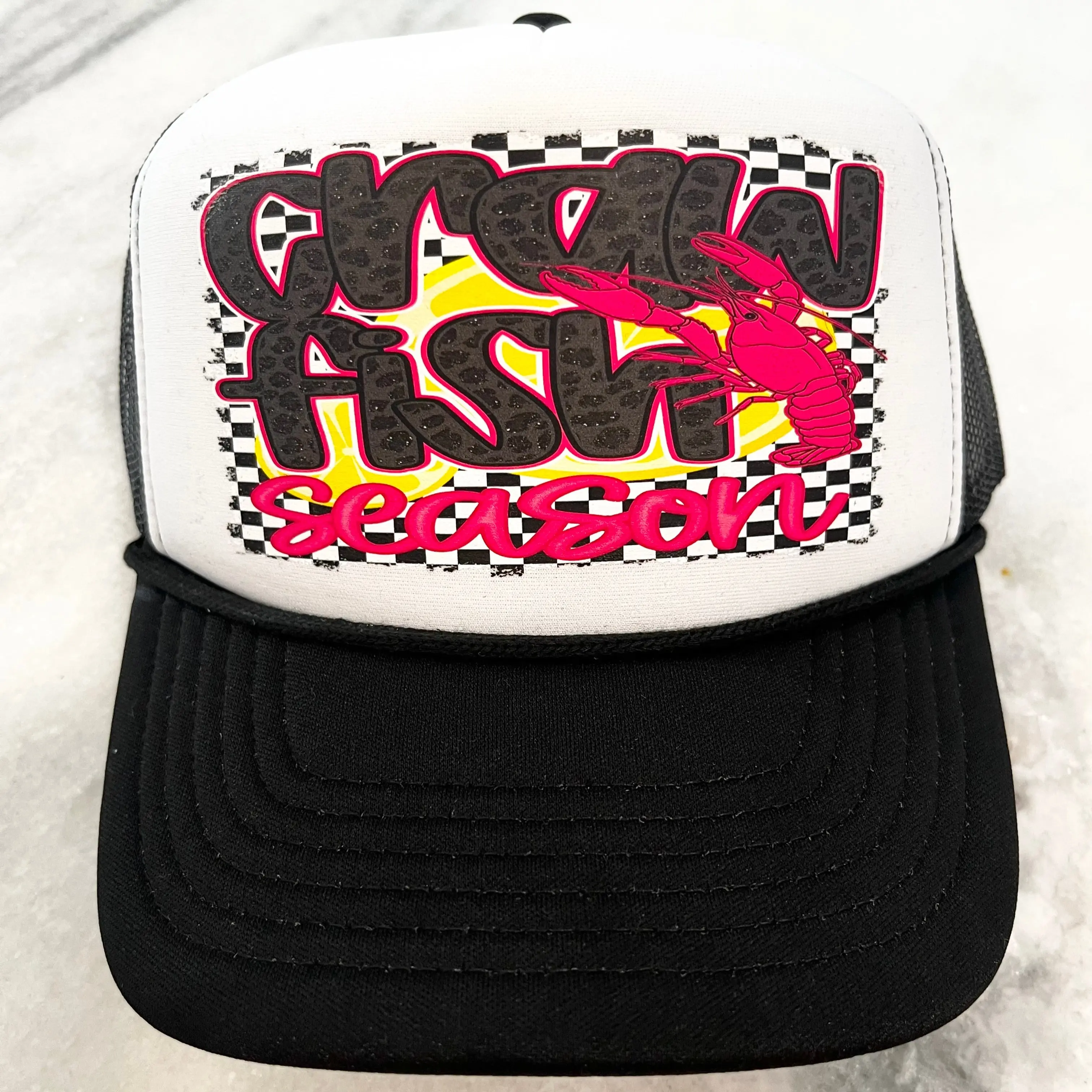 Crawfish Season Adjustable Trucker Hat - Lightweight Design for Outdoor Activities