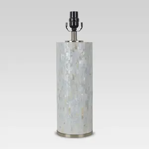 Capiz Subway Tile Large Lamp Base Shell - Threshold
