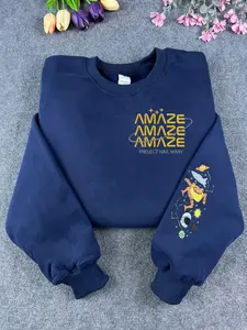 Retro Project Hail Mary Embroidered sweatshirt, Amaze Amaze Amaze Sweatshirt, Science Lover Gift, Bookish Crewneck sweatshirt