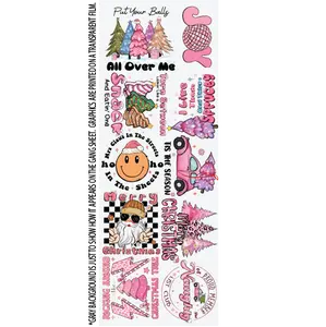 PUNNY PINK CHRISTMAS GANG SHEET (22in x 60in)