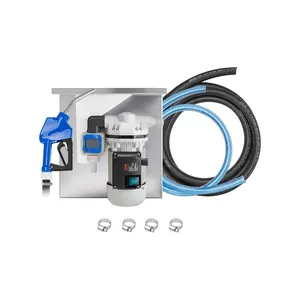 VEVOR 110V DEF Transfer Pump Kit, 8 GPM, Diaphragm Self Priming Electric Water Pump for Diesel Exhaust Fluid Urea, with Mounting Bracket Flow Meter Automatic Nozzle Hose, for Liquid Transportation