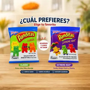 Ricolino Panditas Classic or  Spicy Little Panda Gummynet wt 4.4-oz(125)g