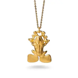 Pre-Columbian Frog Pendant - Unique Design with Natural Elements for Home Decor