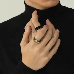 FaithHeart Full Skull Head Skeleton Ring Gothic Fashion Stainless Steel Rings