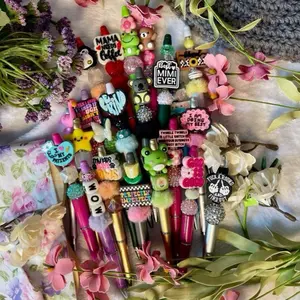 “LIVE CLAIM” beaded pen