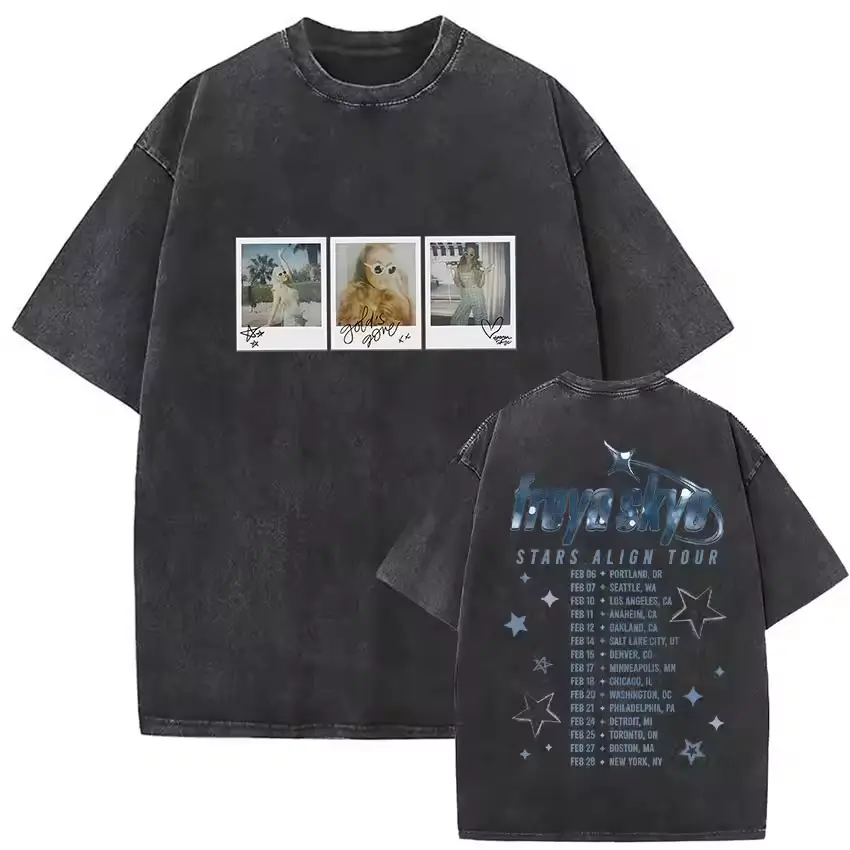 Freya Skye 2026 Concert Graphic Shirt, Vintage Washed Oversized Cotton Tee, Music Lover Fashion Top