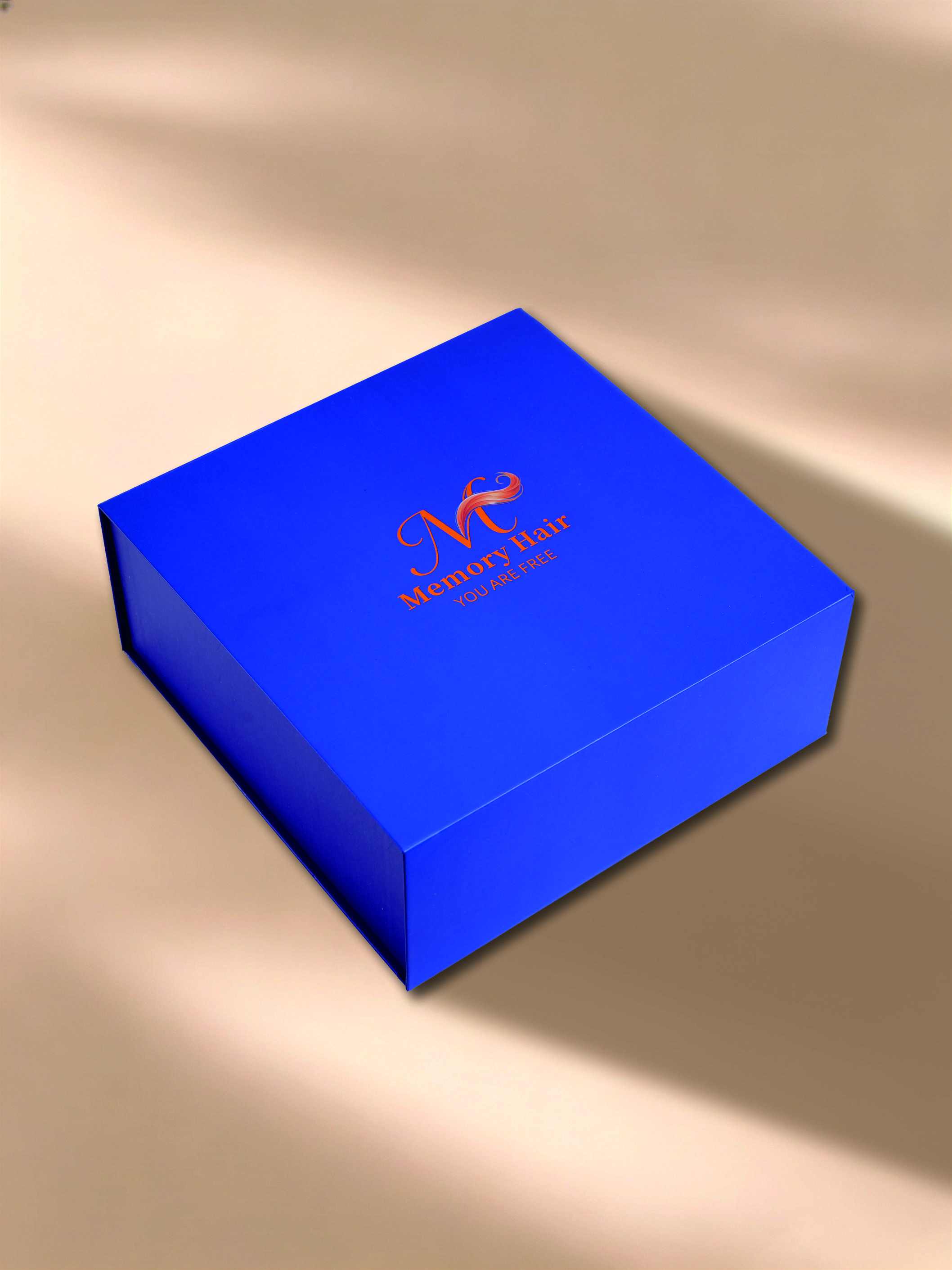 Memory Hair Blue Gift Box Wig packaging box Cardboard packaging box High-quality blue box