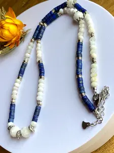 Moonstone with Lapis Lazuli Necklace