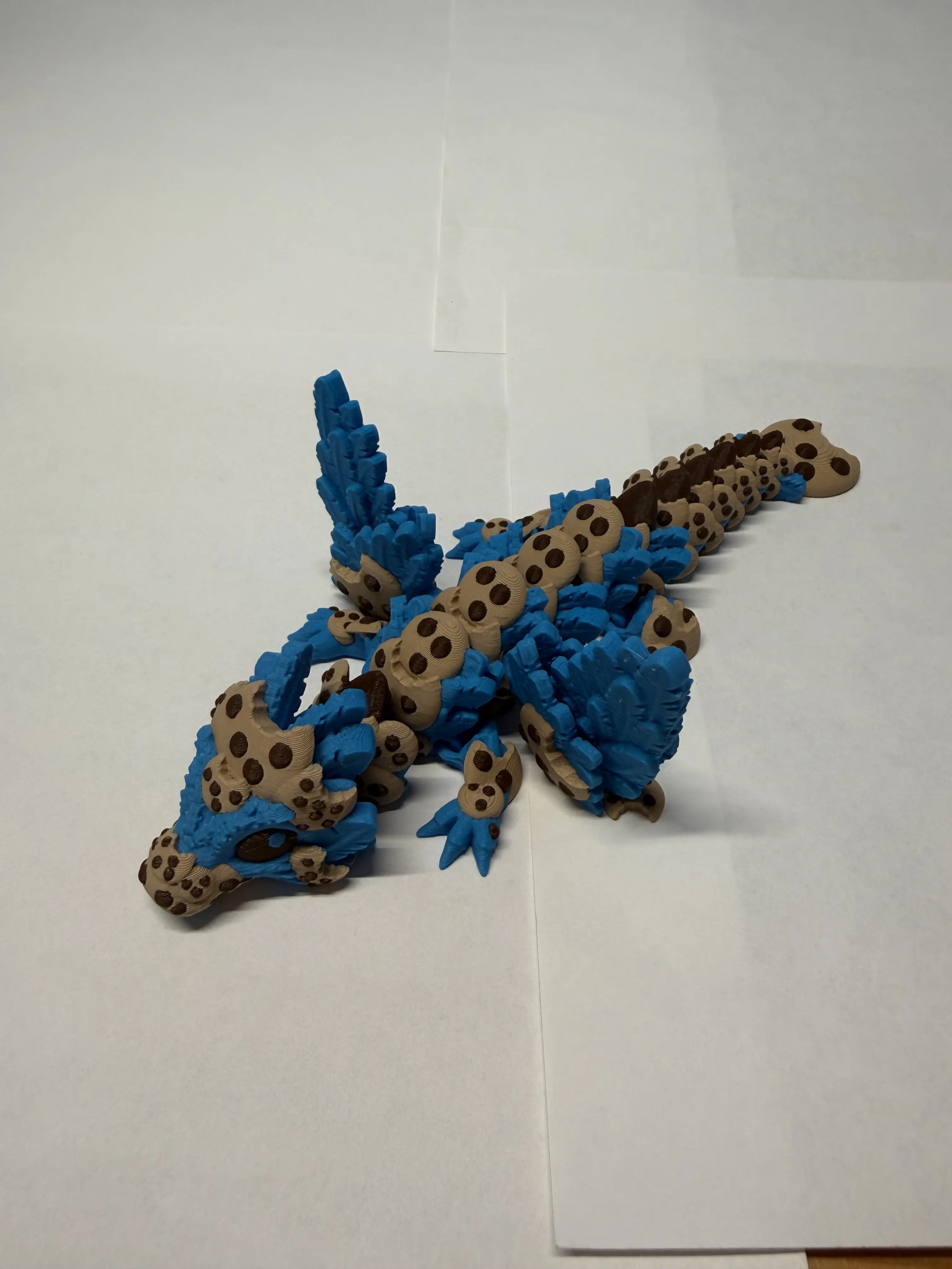 Cookie Monster Style Chocolate Chip Cookie Dragon Keychain - Custom Coloring