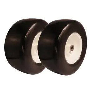 13x5.00-6 Flat Free Zero Turn Front Tires with 3/4 5/8 & 1/2 inch Bearings, 3.25” - 6” Center Hub Flat Free Tire and Wheel Assembly for Zero Turn Lawn Mower, Universal Fit Garden Tractor Tire 13x5x6